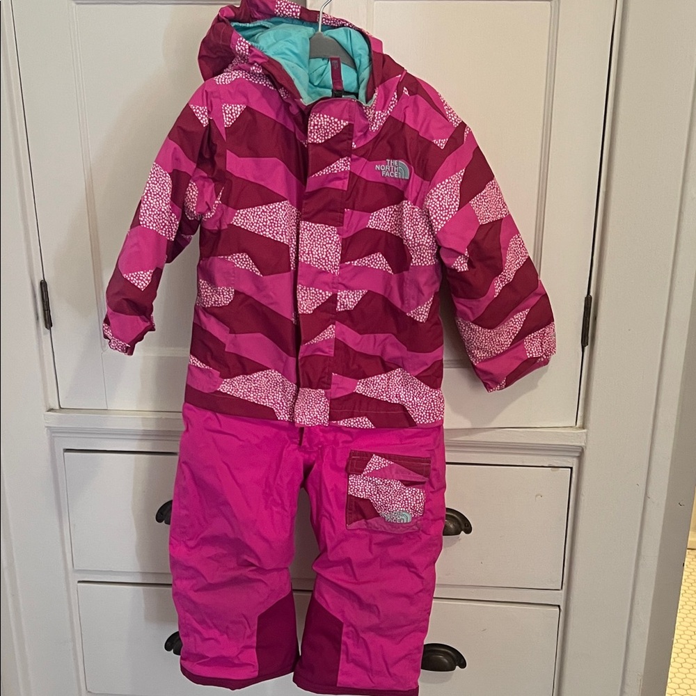 The North Face Pink Camo Snowsuit